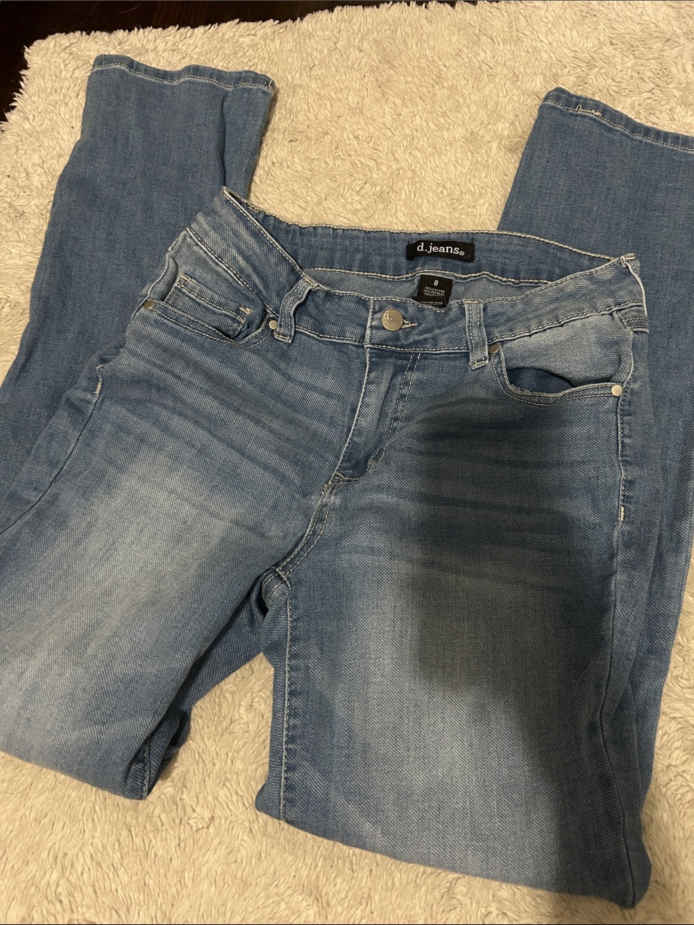 d. jeans Women's Light Wash Skinny Stretch Denim Jeans